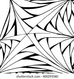 Zentangle doodle pattern for coloring book and adults. Made by trace from personal hand drawn sketch. 