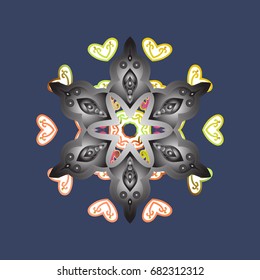 Zentangle elegant snow flake. Vector ornamental winter illustration for decoration, Christmas greeting cards, invitation template. Coloring pages.