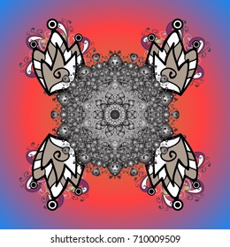 Zentangle elegant snow flake. Vector ornamental winter illustration for decoration, Christmas greeting cards, invitation template. Coloring pages.