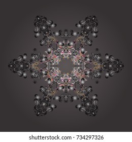 Zentangle elegant snow flake. Vector ornamental winter illustration for decoration, Christmas greeting cards, invitation template. Coloring pages.