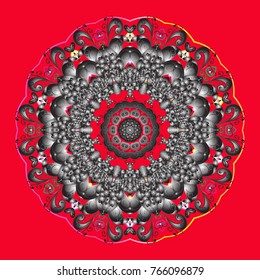 Zentangle elegant snow flake. Vector ornamental winter illustration for decoration, Christmas greeting cards, invitation template. Coloring pages.