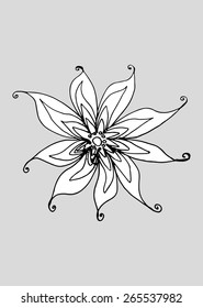Zentangle flower vector art