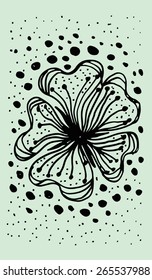 Zentangle flower vector art