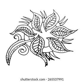 Zentangle flower vector art