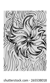 Zentangle flower vector art