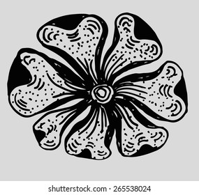 Zentangle flower vector art