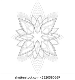 Zentangle blüht in Schwarz-Weiß für das Farbbuch. handgezeichnete Blumen für die Adult-Anti-Stress-Färbung auf einfarbiger Seite einzeln auf weißem Hintergrund