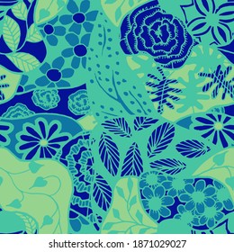 Zentangle Flowers. Seamless Pattern. Delicate