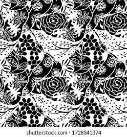 Flores Zentangle. Patrón sin inconvenientes. Suave