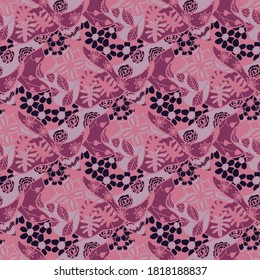 Zentangle Flowers. Seamless Pattern. Gentle