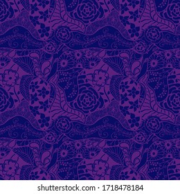 Zentangle Flowers. Seamless Pattern. New Rapport