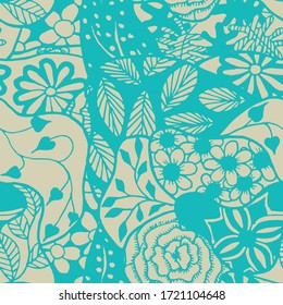 Zentangle Flowers. Seamless Pattern. New Rapport