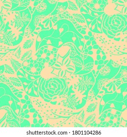 Zentangle Flowers. Seamless Pattern. New Rapport