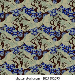 Zentangle Flowers. Seamless Pattern. New Rapport