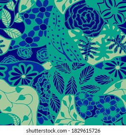 Zentangle Flowers. Seamless Pattern. New Rapport