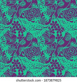 Zentangle Flowers. Seamless Pattern. New Rapport