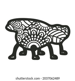 Zentangle fly  isolated on white background. Vector illustration