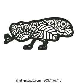 Zentangle fly  isolated on white background. Vector illustration
