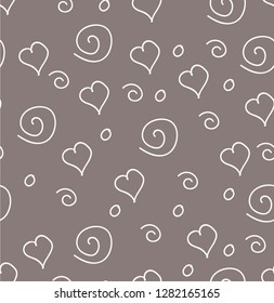 Zentangle Geometrical Pattern with circle, heart and spiral