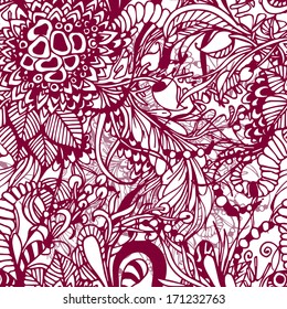 zentangle hand drawn seamless background
