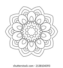 Zentangle inspired mandala zen doodle illustration with tribal boho chic ornaments. Oriental ornamental background.