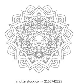 Zentangle inspired mandala zen doodle illustration with tribal boho chic ornaments. Oriental ornamental illustration.
