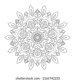 Zentangle inspired mandala zen doodle illustration with tribal boho chic ornaments. Oriental ornamental illustration.