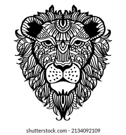 Zentangle Lion. Mandala drawing, Lion mandala, Doodle art designs