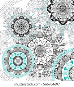 Zentangle mandala background