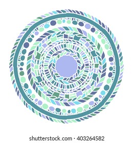 Zentangle mandala for coloring book and adults. Made by trace from personal hand drawn sketch. Flower mandala