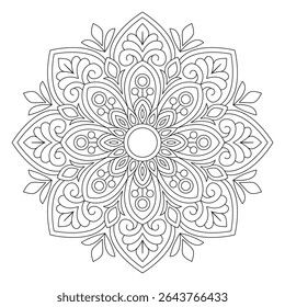  Zentangle mandala for coloring book page, vector illustration, Islam, Arabic, Indian, moroccan,spain, turkish, pakistan, chinese, mystic, ottoman motifs. Coloring book page
