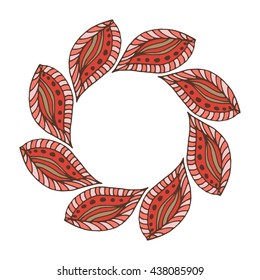 Zentangle mandala frame for scrapbooking and textile. Made by trace from personal hand drawn sketch. Medallion, flower mandala, print