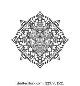 Zentangle mandala goat head illustration can be used for coloring pages, t-shirts, wall art and more