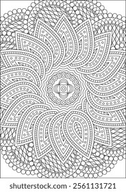 Zentangle mandala patterns for adult coloring vector