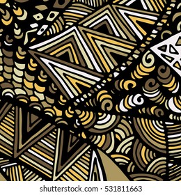 Zentangle ornament. Colorful texture for backgrounds. Made by trace from personal hand drawn sketch.