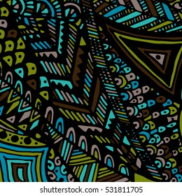 Zentangle ornament. Colorful texture for backgrounds. Made by trace from personal hand drawn sketch.