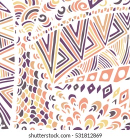 Zentangle ornament. Colorful texture for backgrounds. Made by trace from personal hand drawn sketch.