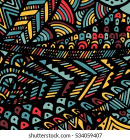Zentangle ornament. Colorful texture for backgrounds. Made by trace from personal hand drawn sketch.