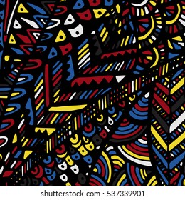 Zentangle ornament. Colorful texture for backgrounds. Made by trace from personal hand drawn sketch.