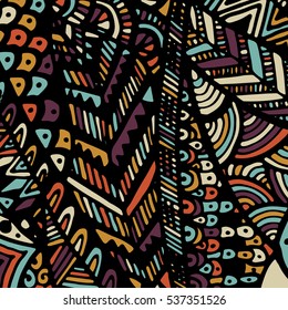 Zentangle ornament. Colorful texture for backgrounds. Made by trace from personal hand drawn sketch.