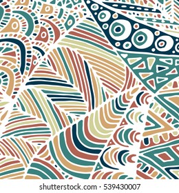 Zentangle ornament. Colorful texture for backgrounds. Made by trace from personal hand drawn sketch.