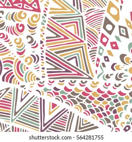 Zentangle ornament. Colorful texture for backgrounds. Made by trace from personal hand drawn sketch.