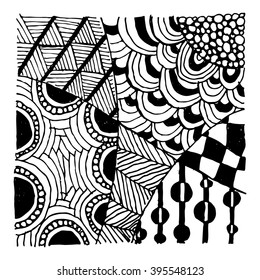 Zentangle ornament, sketch for your design