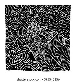 Zentangle ornament, sketch for your design