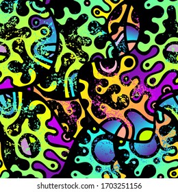 Zentangle Print. Modern Seamless Pattern.  Vivid Packaging. Cool Hand Drawn. Linear Collage. Bizarre Street Art. Creative Trendy Style. Abstract Contrast Shape. Doodle Crazy Vector Background.
