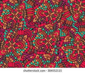 Zentangle round element. Unusual ornament with zentangle shapes and lines. Vector illustration can be used for creating backgrounds and textures, web design, cloth, cases, t-shirts and other.