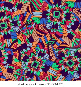 Zentangle round element. Unusual ornament with zentangle shapes and lines. Vector illustration can be used for creating backgrounds and textures, web design, cloth, cases, t-shirts and other.