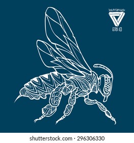 zentangle sacredgeometry vector bee