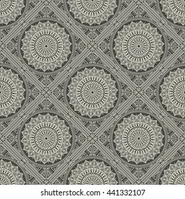 Zentangle styled geometric ornament pattern background. Orient traditional ornament. Boho styled. Abstract geometric seamless pattern elegant background for cards and invitations.