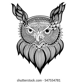 Graphic Illustration Owl Vector Stock Vector (Royalty Free) 601693514 ...